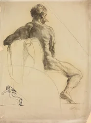 Een studie van een mannelijk figuur