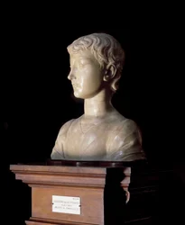 Jonge man. Sculptuur van Desiderio da Settignano (ca. 1430-1464), 1450-1455, afmetingen 40x34,5 cm, Florence, Museo Nazionale del Bargello