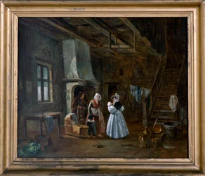 Interieur met figuren