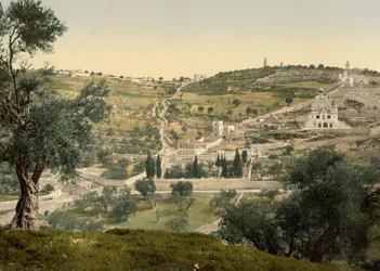 Olijfberg en Getsemane, algemeen uitzicht, Jeruzalem, c.1890-c.1900