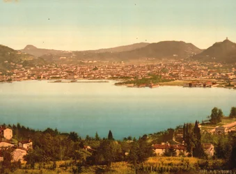 Algemeen uitzicht, Como, Comomeer, Italië, c.1900