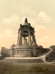 Kaiser Wilhelm Monument, Westfalen, Duitsland, ca. 1900