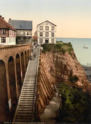 De Grote Trap, Helgoland, Duitsland, Fotochrome Print, ca. 1900