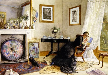 Interieur met de kunstenaar