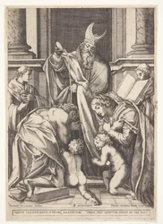 De heilige Eustachius wordt gedoopt