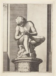 Jongen die een doorn uit zijn voet trekt (Spinario)