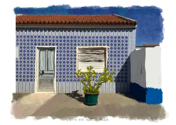 Casita de porte muge, 2022 (digitaal kunstwerk gemaakt op iPad)