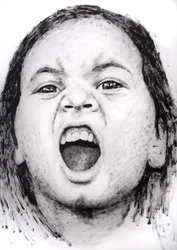 Clara (serie Kids), 2008 (acryl op papier)