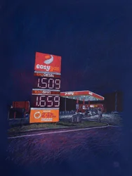 EasyGas, 2025 (acryl en potlood op doek)