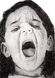 Manuela 1 (serie Kids), 2008 (acryl op papier)