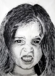 Manuela 2 (serie Kids), 2008 (acryl op papier)