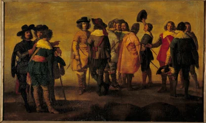 Gesprek of bijeenkomst van dertien personages.
