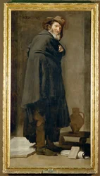 Moenippus, Griekse satyrist en filosoof uit de derde eeuw voor Christus (schilderij op doek)