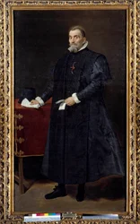Portret van Diego De Corral en Arellano, raadsheer van de Hoge Raad van Castilië (1570-1632). Schilderij door Diego Rodriguez de Silva y Velazquez (1599-1660)
