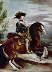 Portret van Filips IV te paard