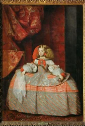 De Infanta Margarita Teresa in een roze jurk ... (schilderij op doek)