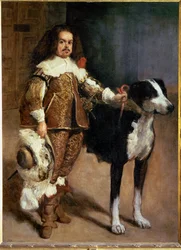 De hofnar Don Antonio, ten onrechte El Ingles genoemd (schilderij op doek)