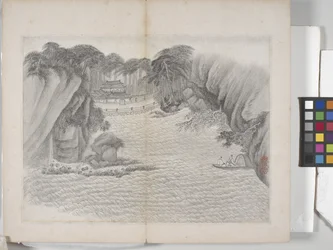 Album met landschapschilderijen