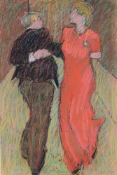 Dansen in Parijs, 2006 (pastel op papier)
