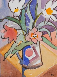 Tulpen (aquarel  inkt)