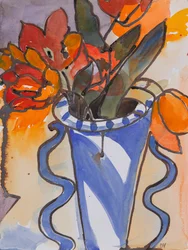 Tulpen (aquarel  inkt)
