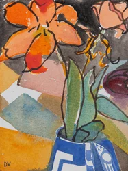 Tulpen (aquarel  inkt)
