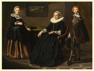 Een Moeder met haar Zoon en Dochter, c.1641-41