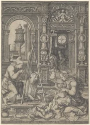 Sint Lucas Schildert de Maagd