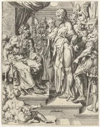 Christus voor Herodes Val en de verlossing van de mensheid door het leven en passie van Christus