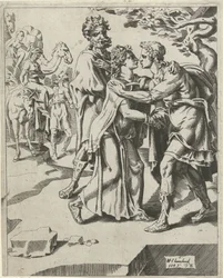 Isaak groet Rebekka