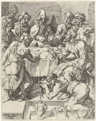 Maria Magdalena wast de voeten van Christus