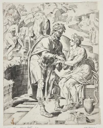 Elizier geeft Rebecca de armbanden