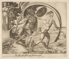 Een schild is nutteloos als Fortuna zich afkeert van Zes gezegden over Fortuna, ca. 1560