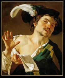 Zanger (schilderij op doek)