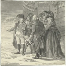 Het vertrek van Willem V naar Engeland, 18 januari 1795