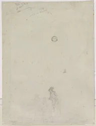 Schets van Boeren bij een Fontein (verso)