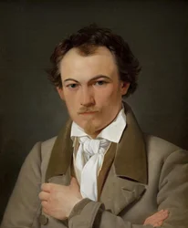 Portret van de decoratieschilder Troels Lund