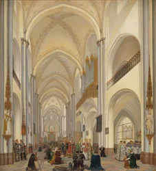 Het interieur van de kathedraal van Roskilde