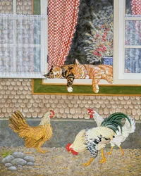 De vogel en de poesjes