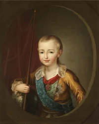 Portret van Groothertog Alexander Pavlovich Alexander I als kind