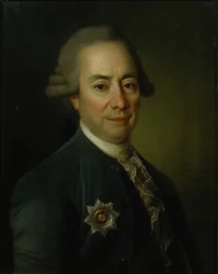 Portret van Pyotr Vasilyevich Bakunin 1725-1786, 1782