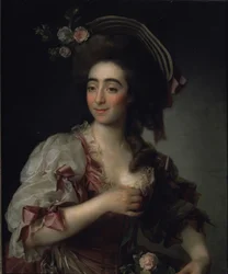 Portret van de operazangeres Anna Davia Bernucci, 1782