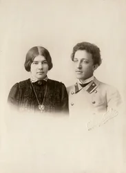 Alexander Blok, Russische dichter, met zijn vrouw Lyuba, ca. 1900s