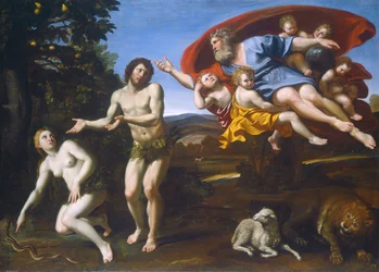 De berisping van Adam en Eva, 1626