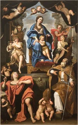 Maagd en Kind met Heiligen Petronius en Johannes de Evangelist