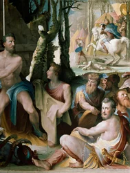 Friesland: het offer van Codros koning van Athene (detail)