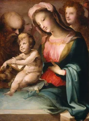 De Heilige Familie met engelen, ca. 1545-1550 (olieverf op paneel)