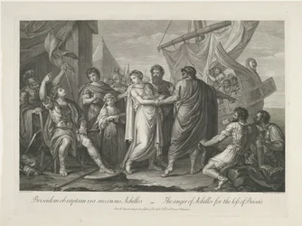 Achilles boos over het verlies van Briseïs