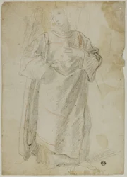 Staande Engel (recto); Studie van Gezicht en Draperie (verso)