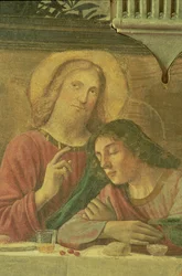 Hoofd van Christus, van het Laatste Avondmaal, 1480